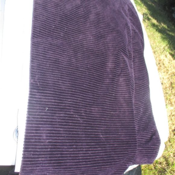 Custom made new designer bed skirt corduroy king purple model home - Picture 11 of 14